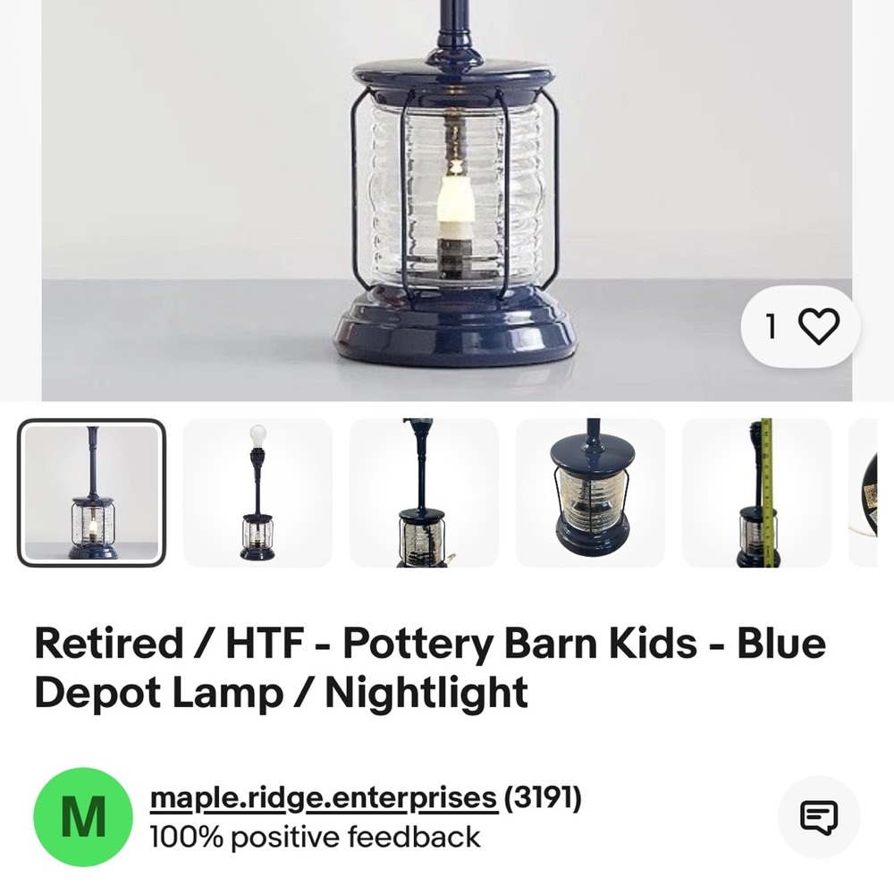 Pottery Barn Kids Red and Blue Table Lamps